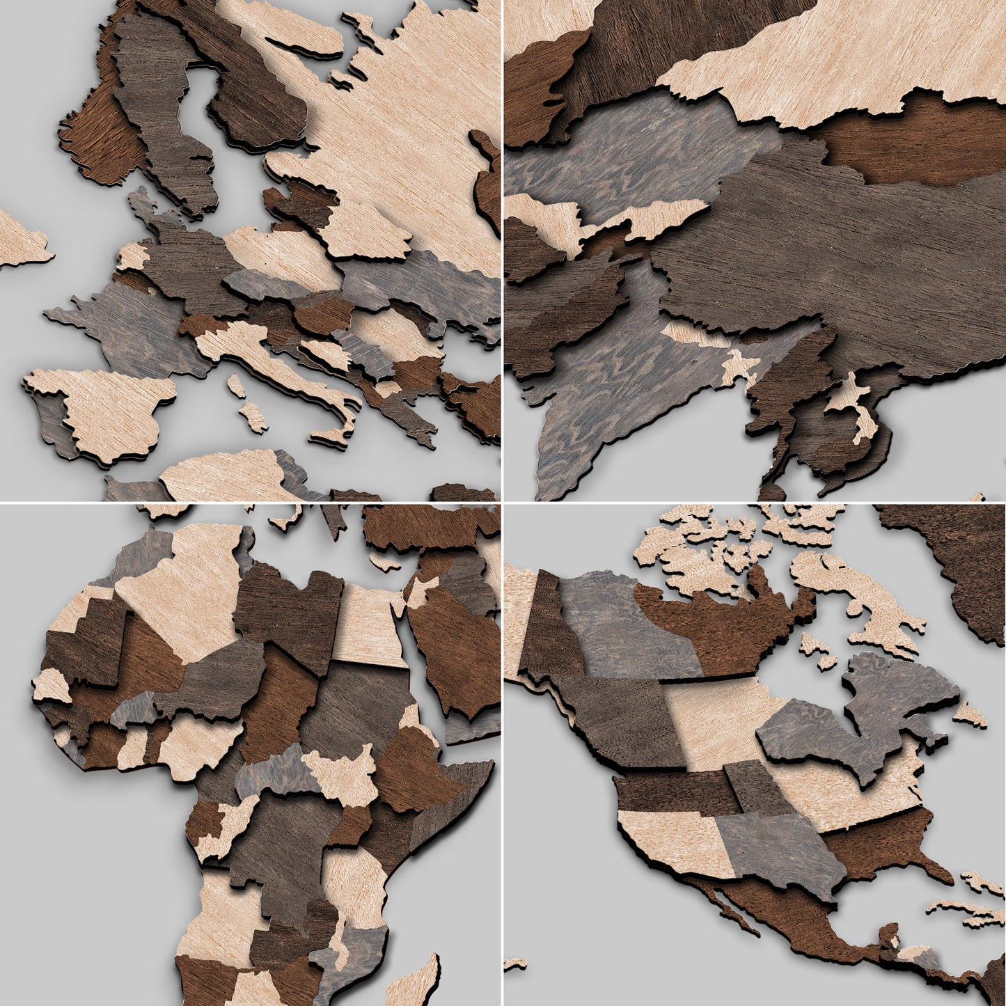 Mappa del mondo 3d