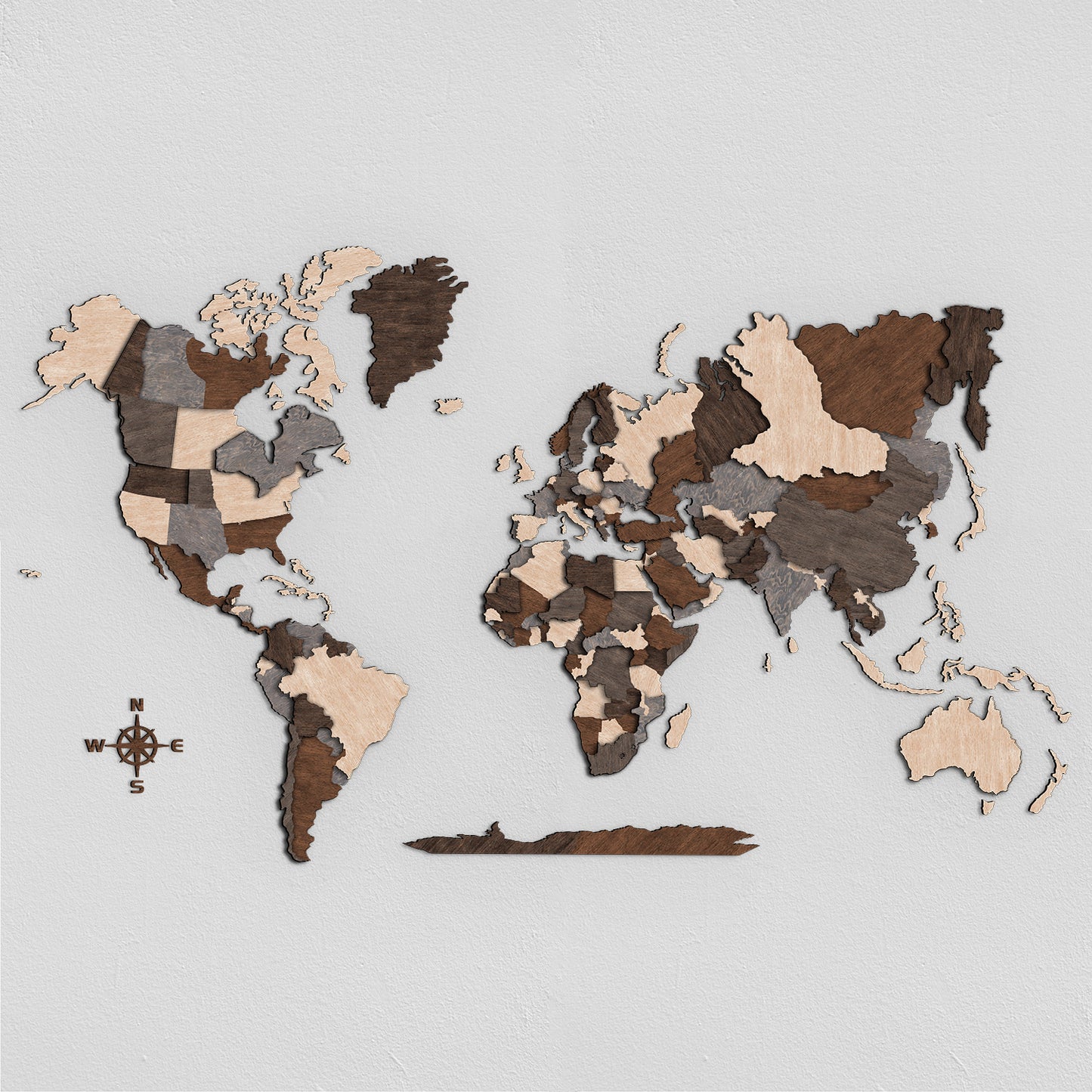 Mappa del mondo 3d