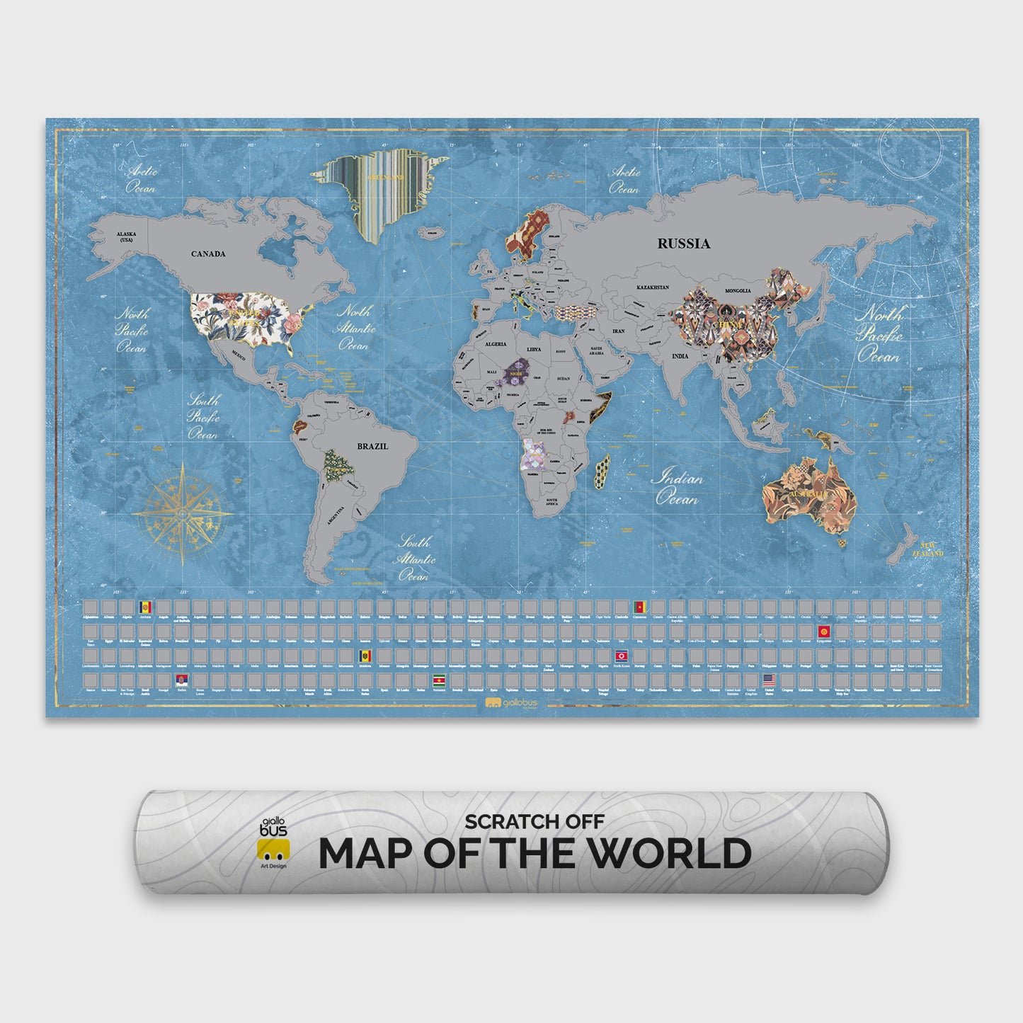 Mappe del mondo da grattare