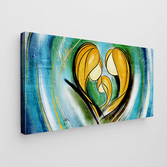 Quadro tela canvas e vetro acrilico
