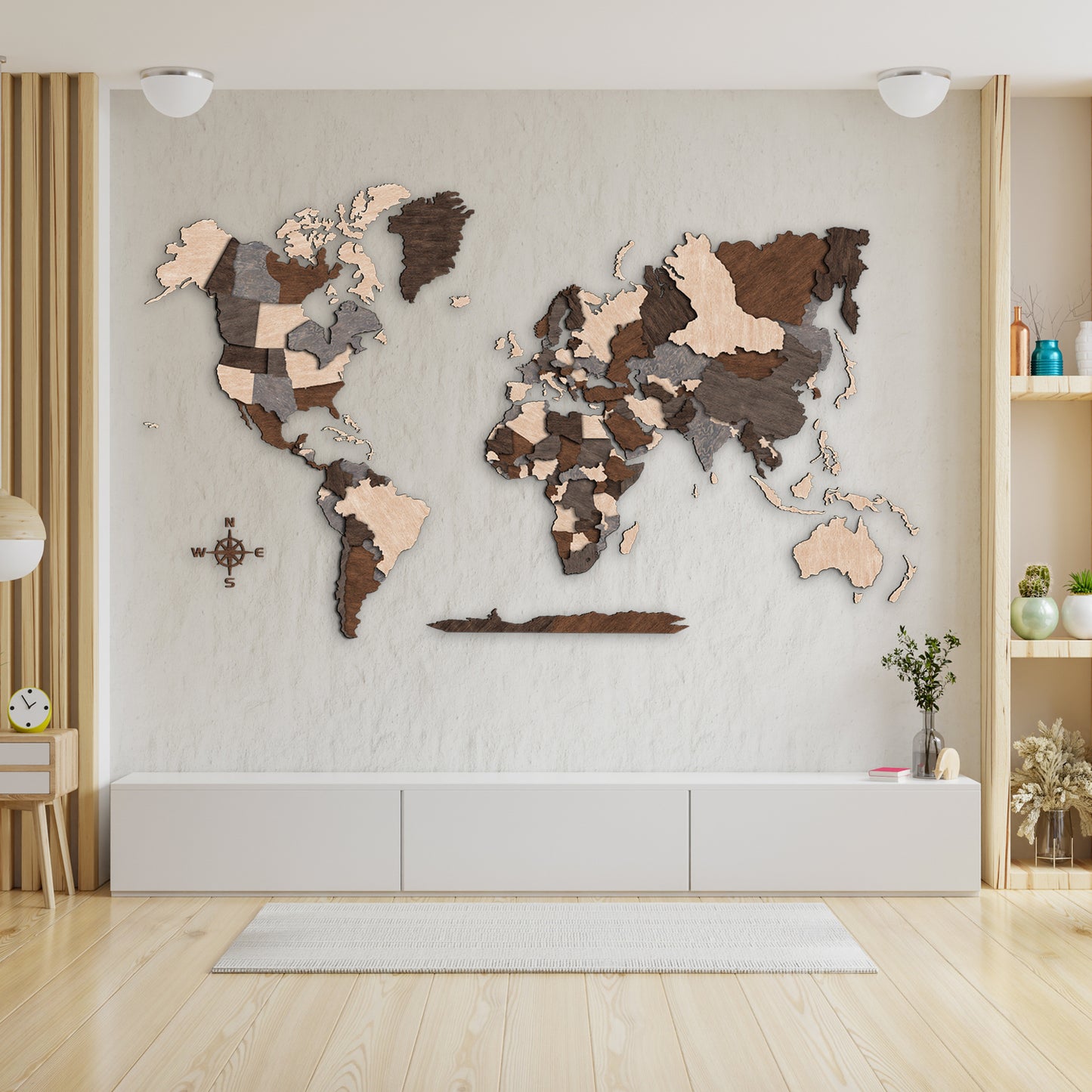 Mappa del mondo 3d