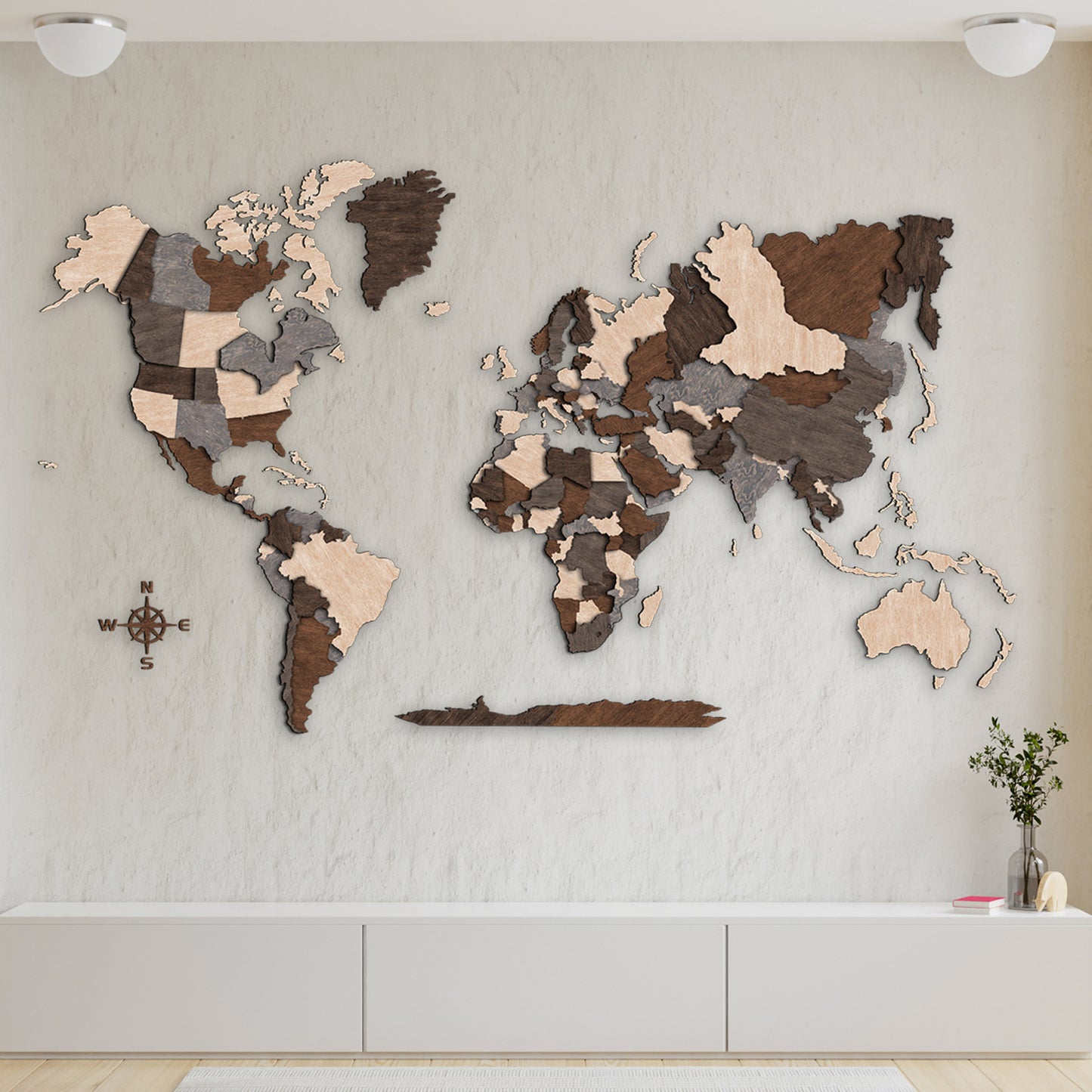 Mappa del mondo 3d