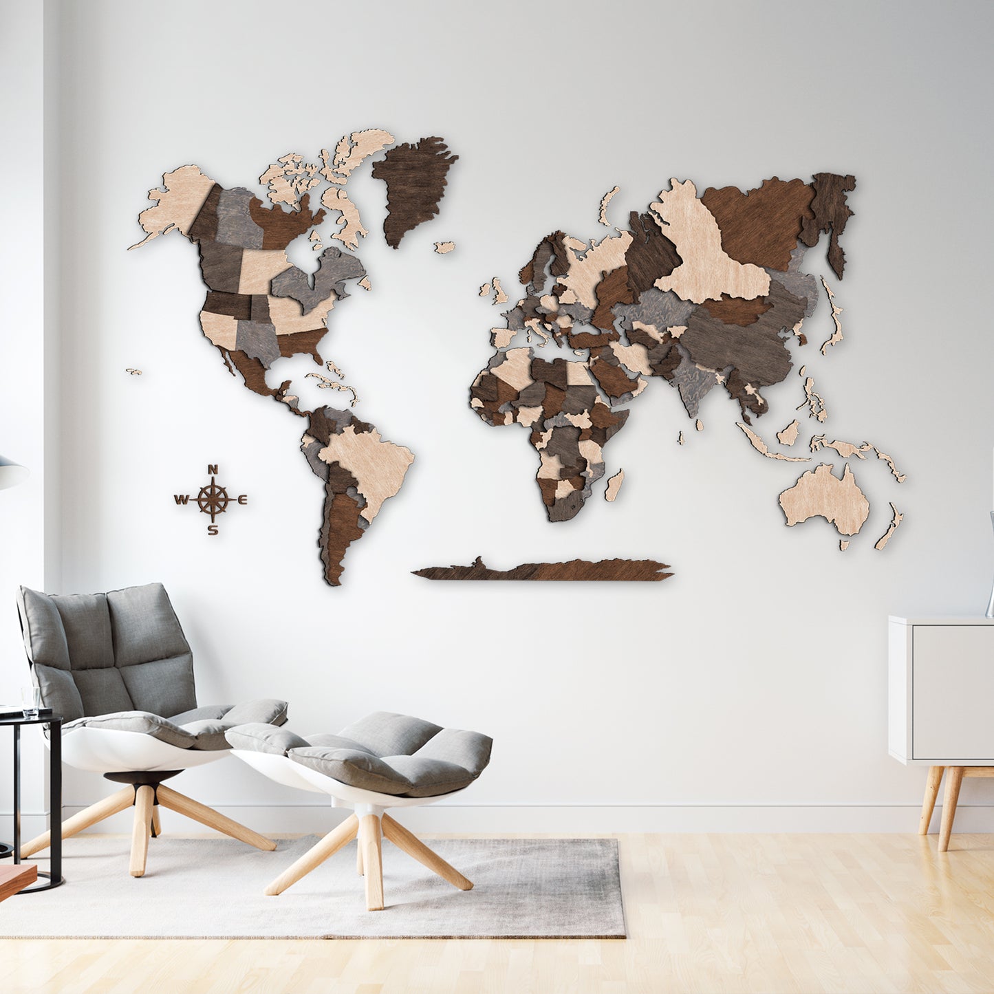 Mappa del mondo 3d