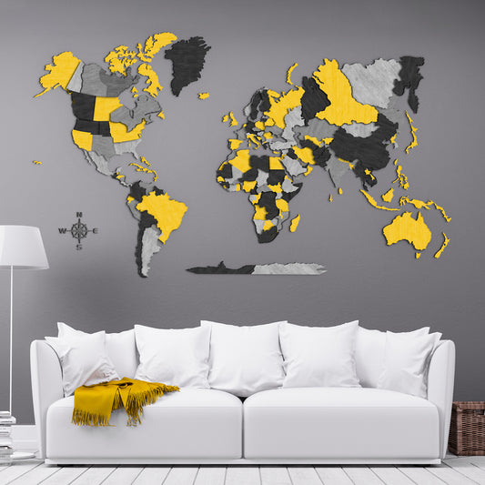 Mappa del mondo 3d