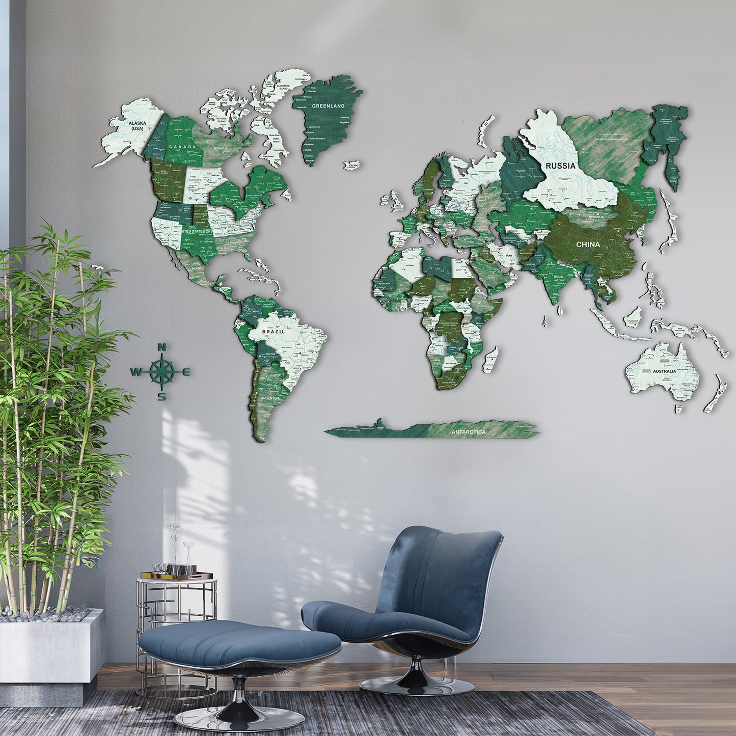 Mappa del mondo 3d
