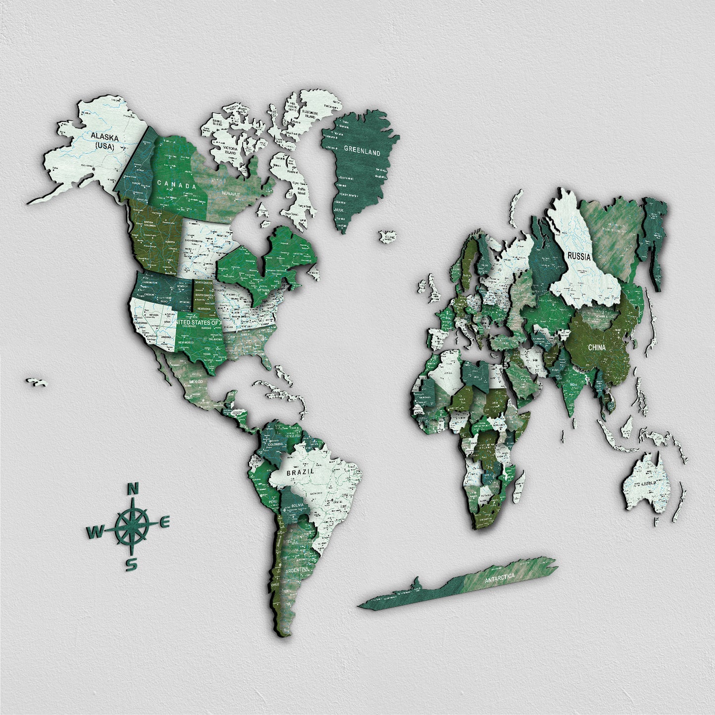 Mappa del mondo 3d