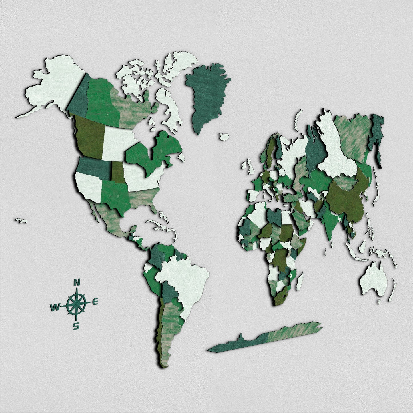 Mappa del mondo 3d