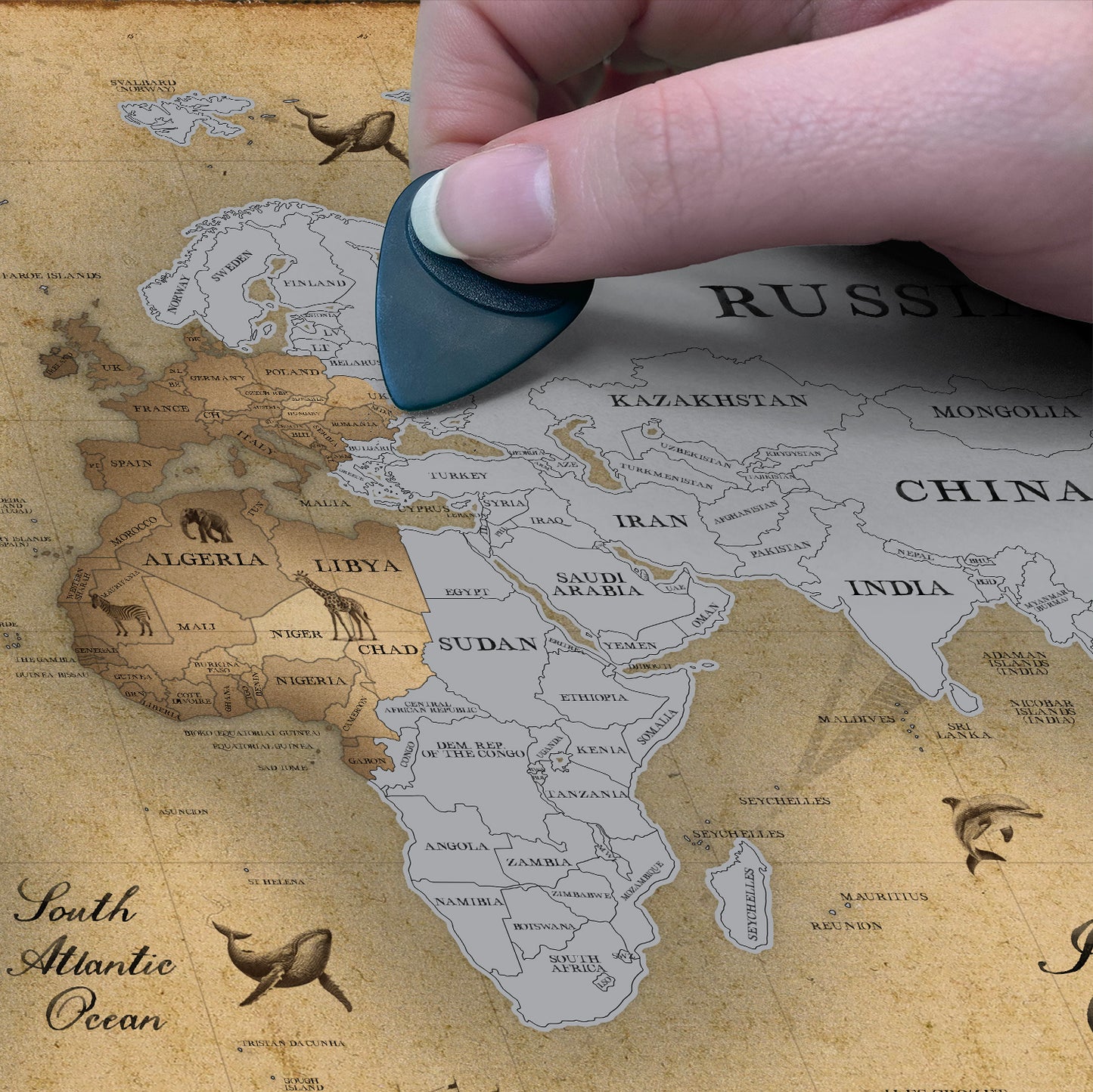 Mappe del mondo da grattare