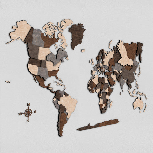 Mappa del mondo 3d