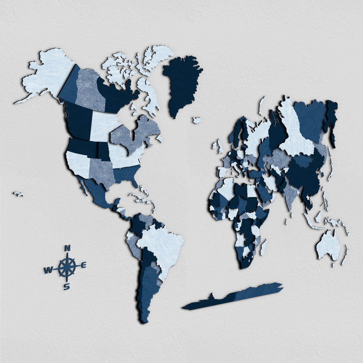 Mappa del mondo 3d