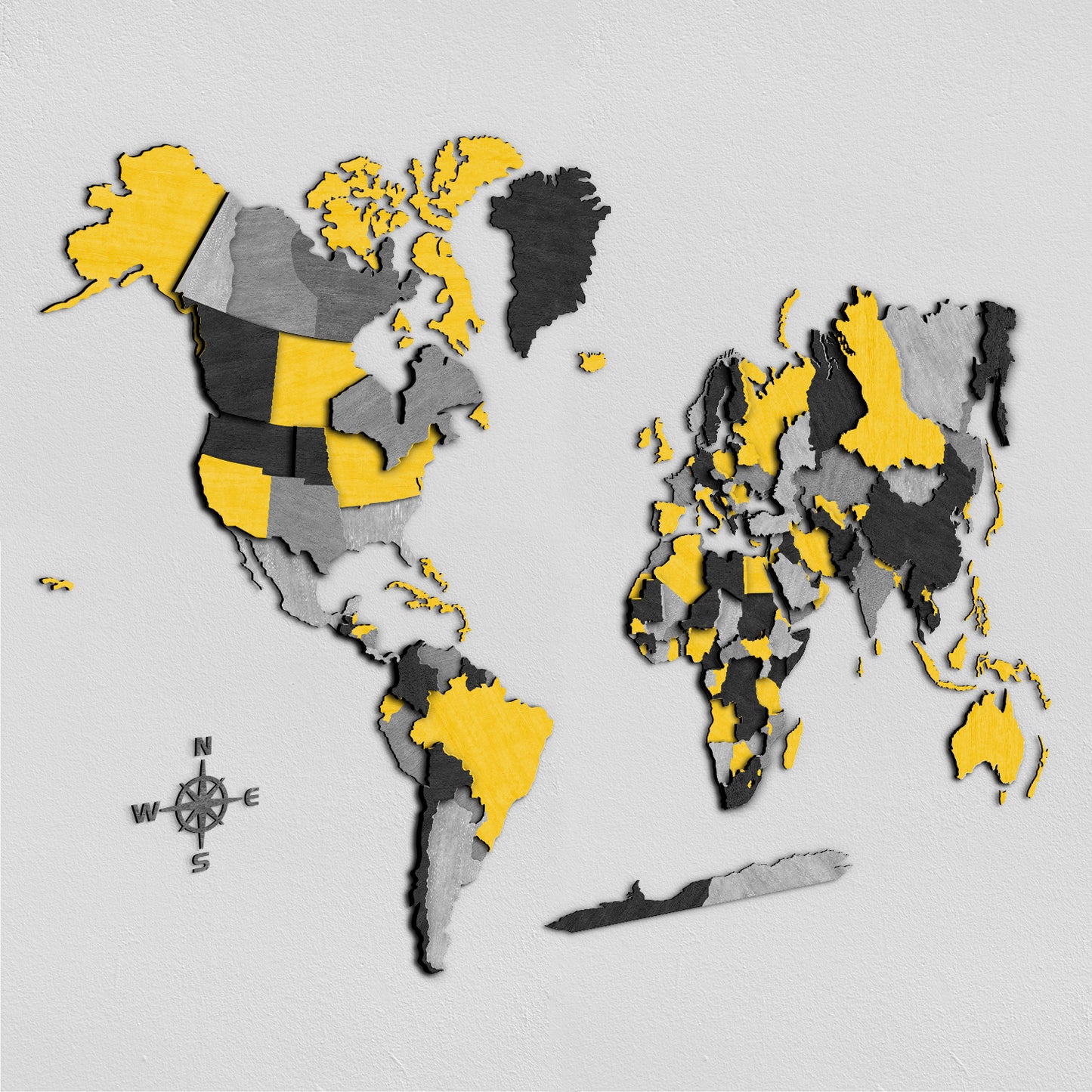 Mappa del mondo 3d