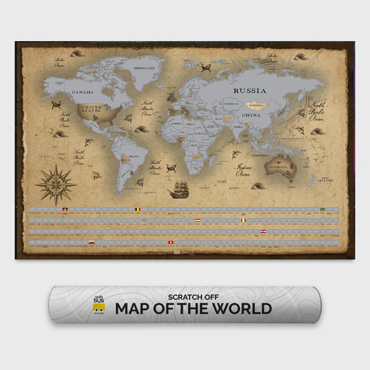 Mappe del mondo da grattare