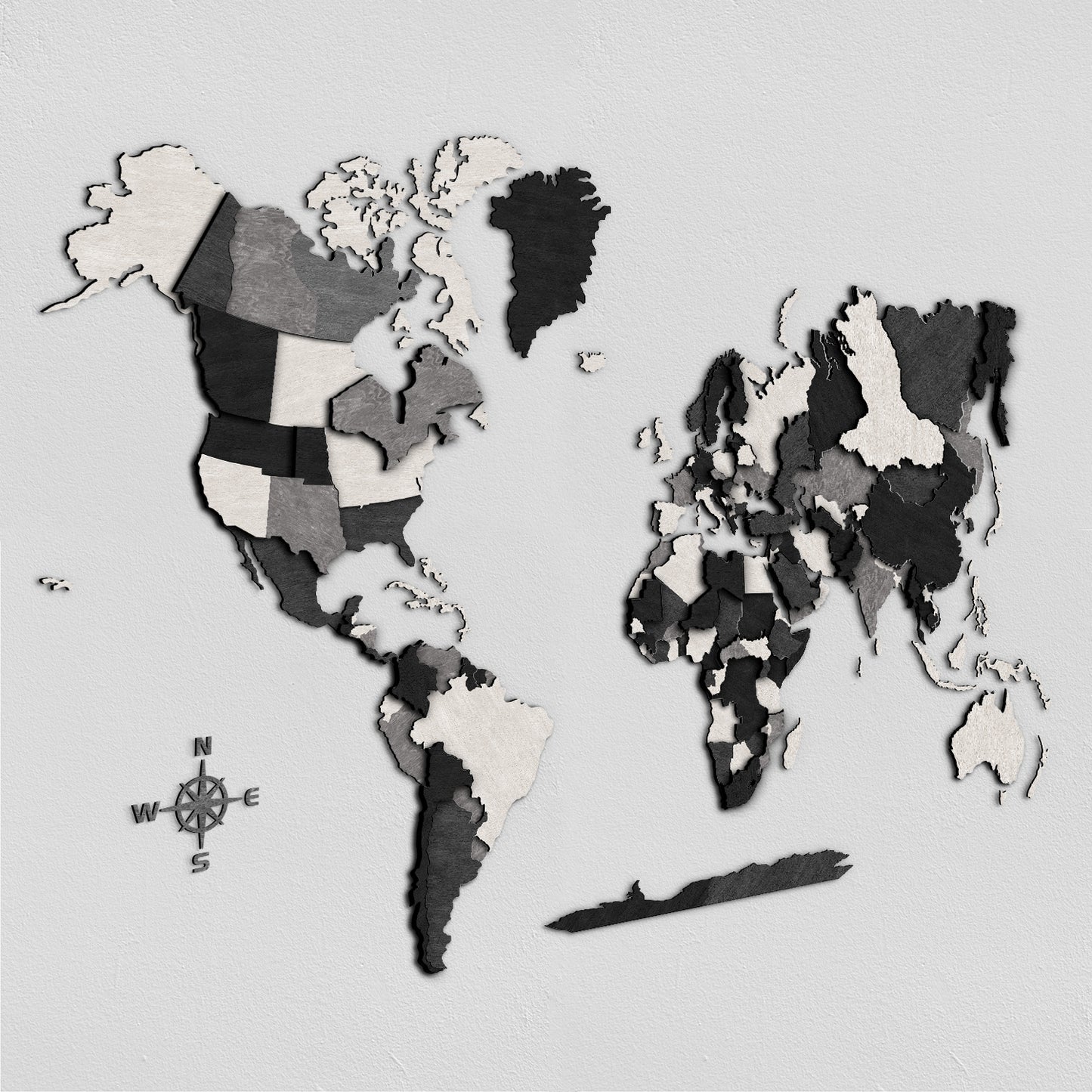 Mappa del mondo 3d