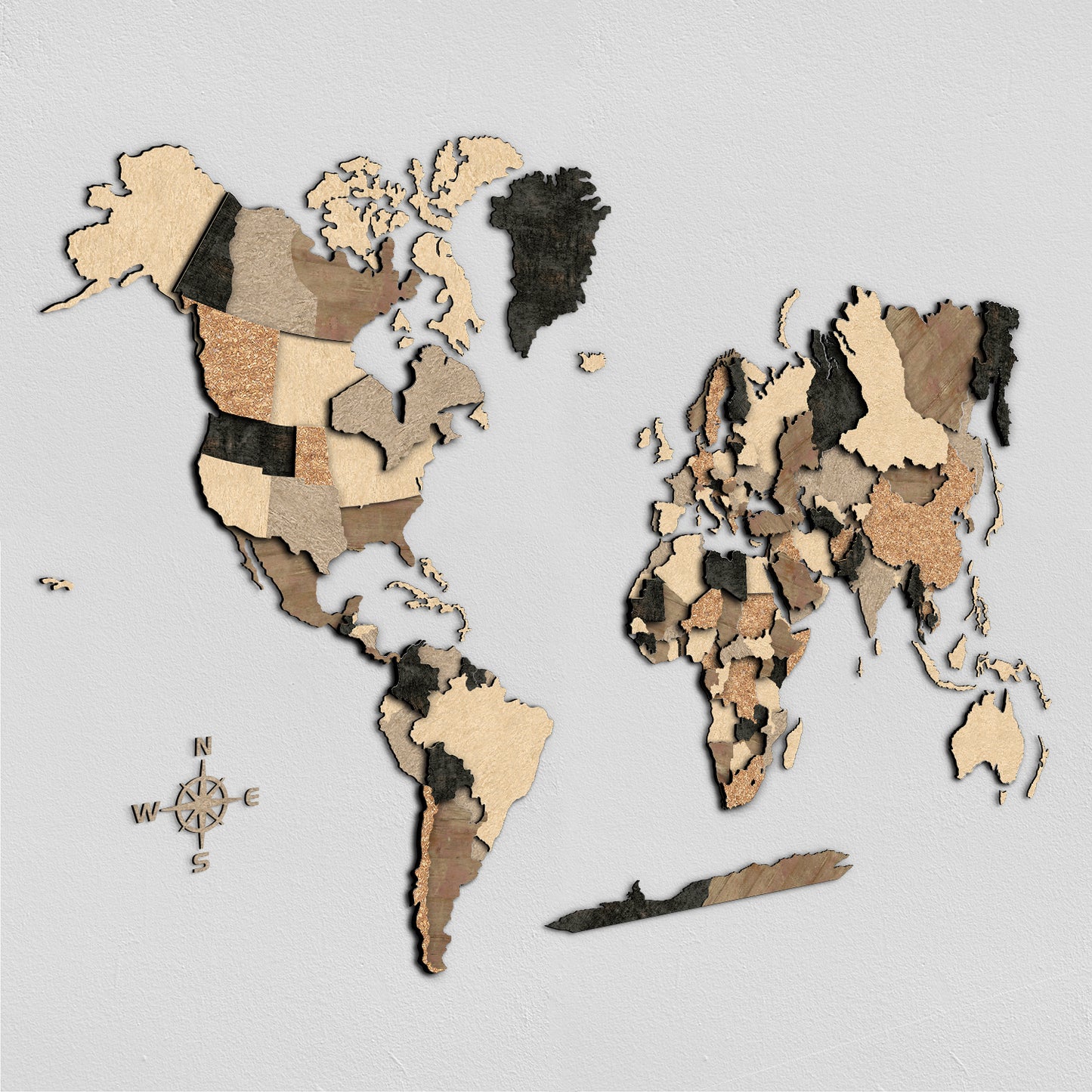 Mappa del mondo 3d