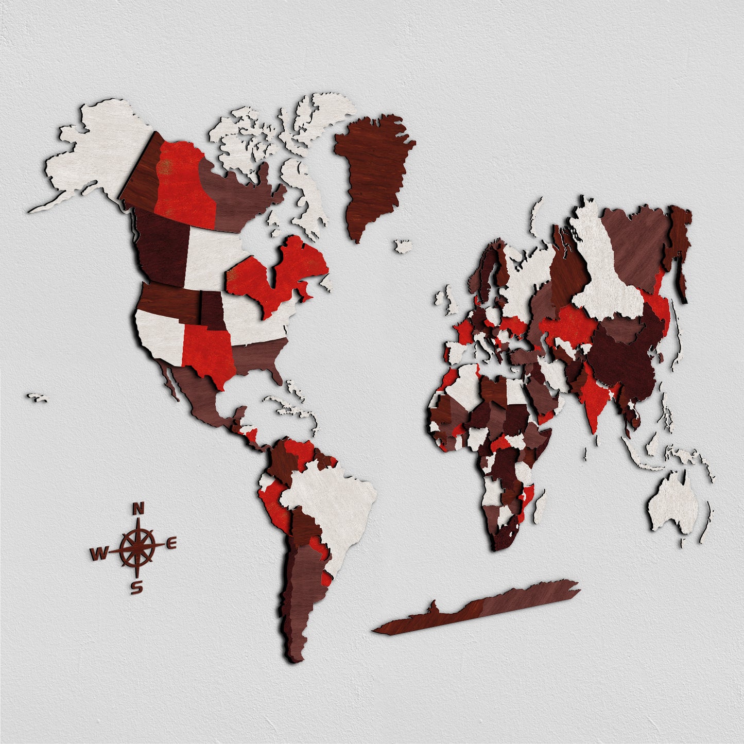 Mappa del mondo 3d