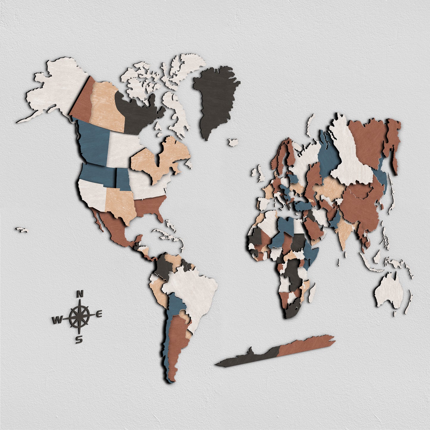 Mappa del mondo 3d